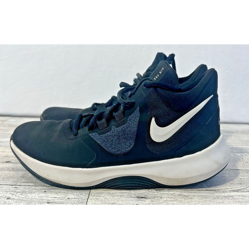 Nike Air Precision 2 Basketball Sneakers Women's Size 7 Youth 5.5Y Black White